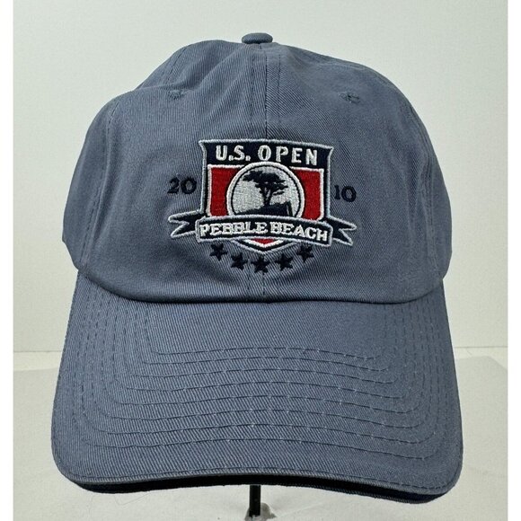 US Open 2010 Pebble Beach USGA Adjustable Baseball Cap Golf Hat Blue Gray OSFM - Picture 1 of 8